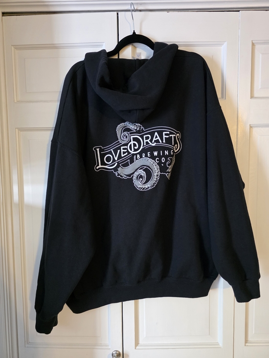 Jerzees Other - Lovedraft's Brewing Octopus Zip-Up Hoodie 3XL Black Fleece Graphic Sweatshirt